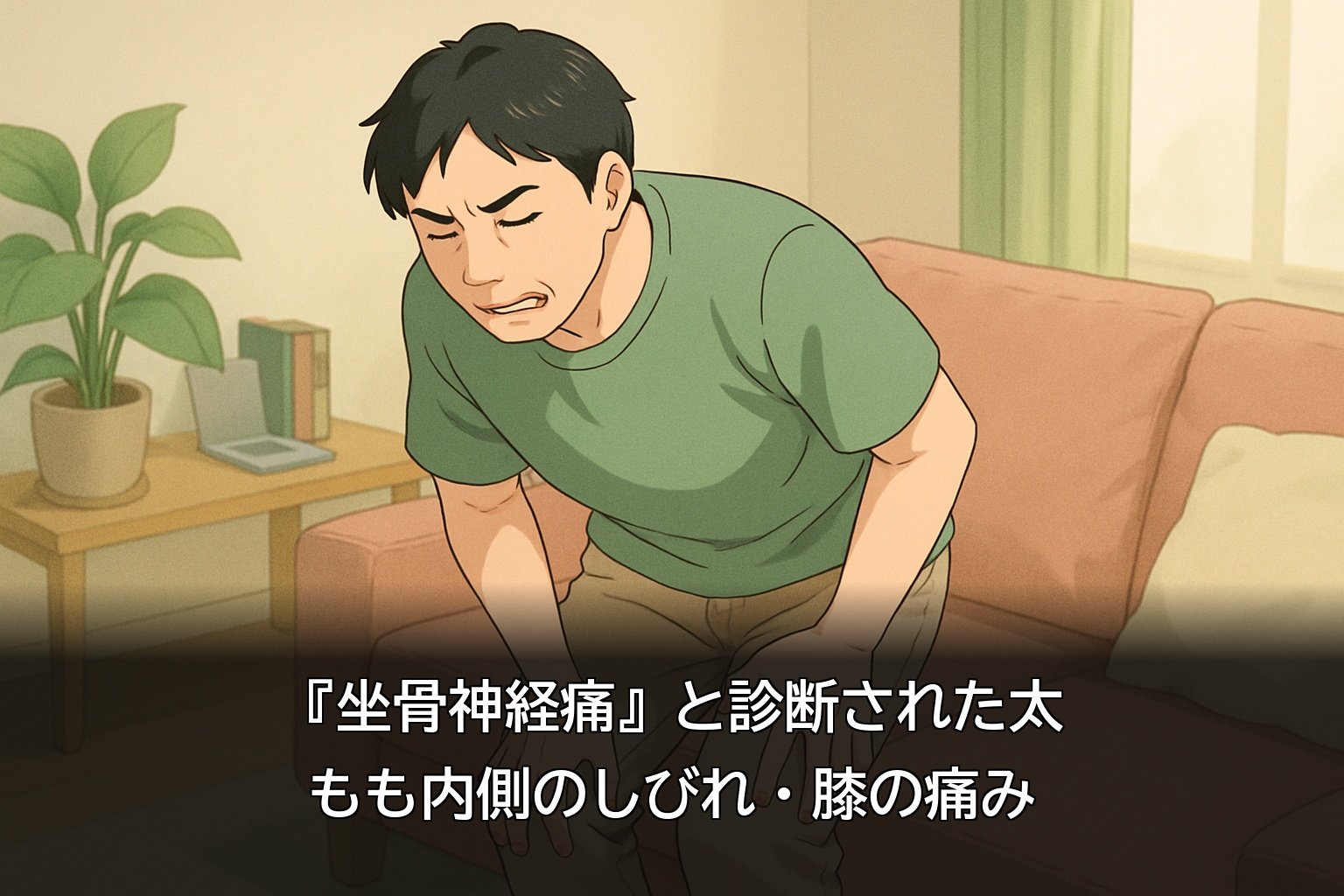 太もも内側のしびれと膝の痛みのイメージ｜熊谷たいよう接骨院