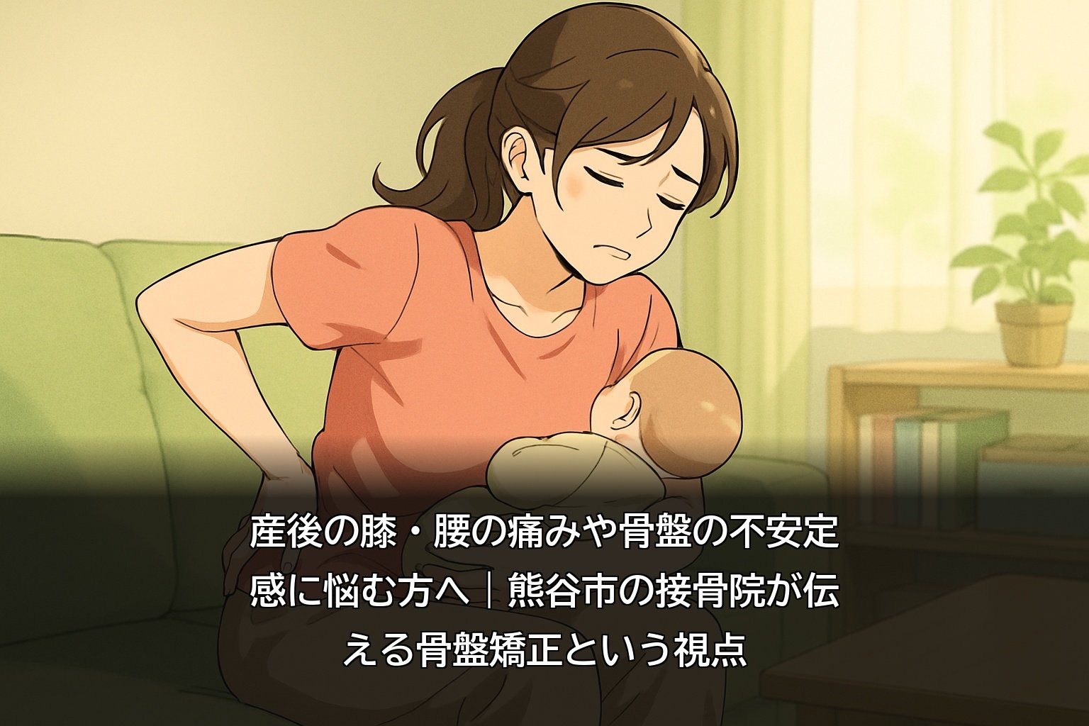 産後の骨盤の不安定感に悩む熊谷市の女性のイメージ