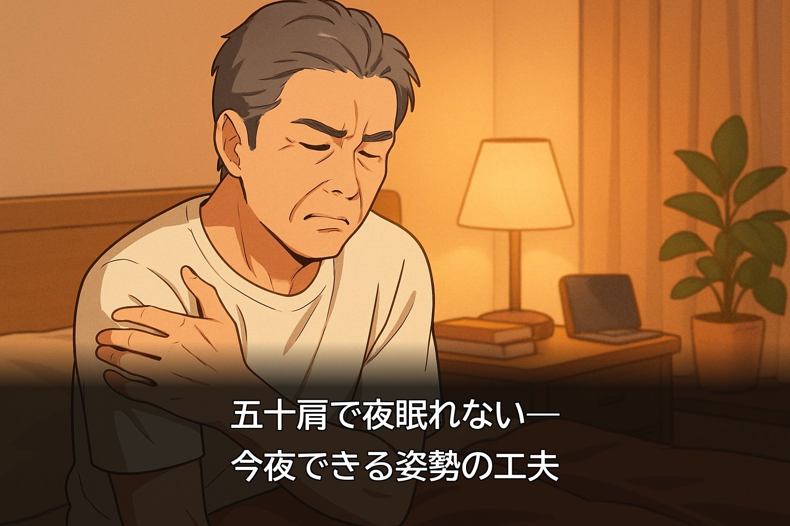 五十肩で夜眠れない肩の痛みと寝る姿勢の工夫について解説する熊谷市の接骨院
