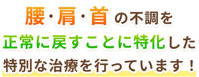 腰・肩・首の不調に絞って、検査から施術まで組み立てています